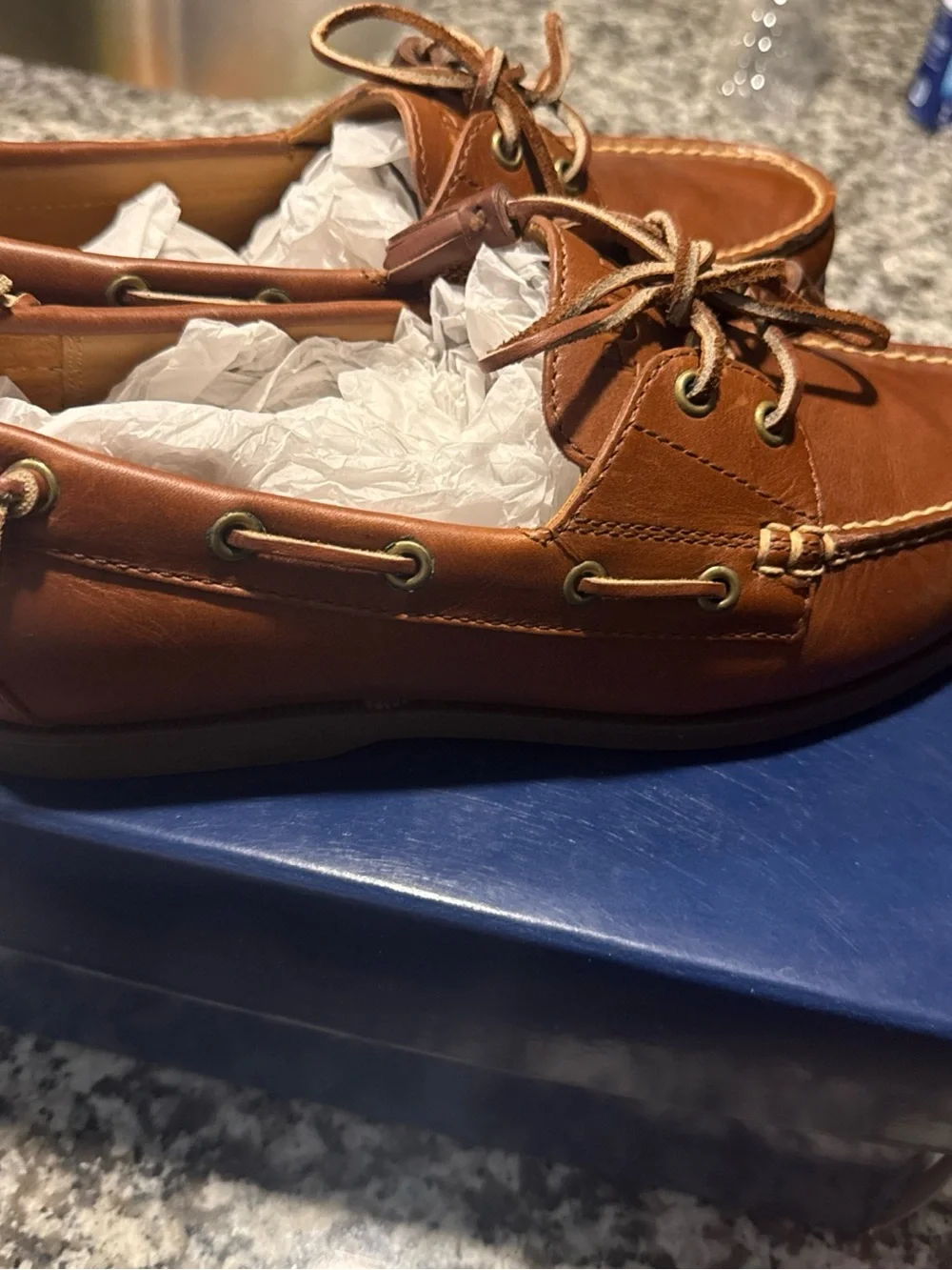 Ralph Lauren Men's Brown Leather Boat Shoes - Classic Tassel Deck Loafers